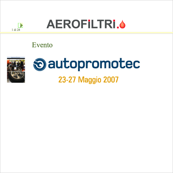 AEROFILTRI - Partecipazione ad Autopromotec