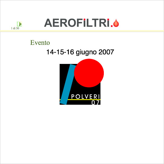 AEROFILTRI - Partecipazione a Polveri 2007