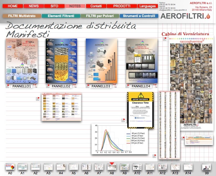 AEROFILTRI srl, Filtri e strumenti per impianti di verniciatura e ventilazione - Documentazione Distribuita - Manifesti